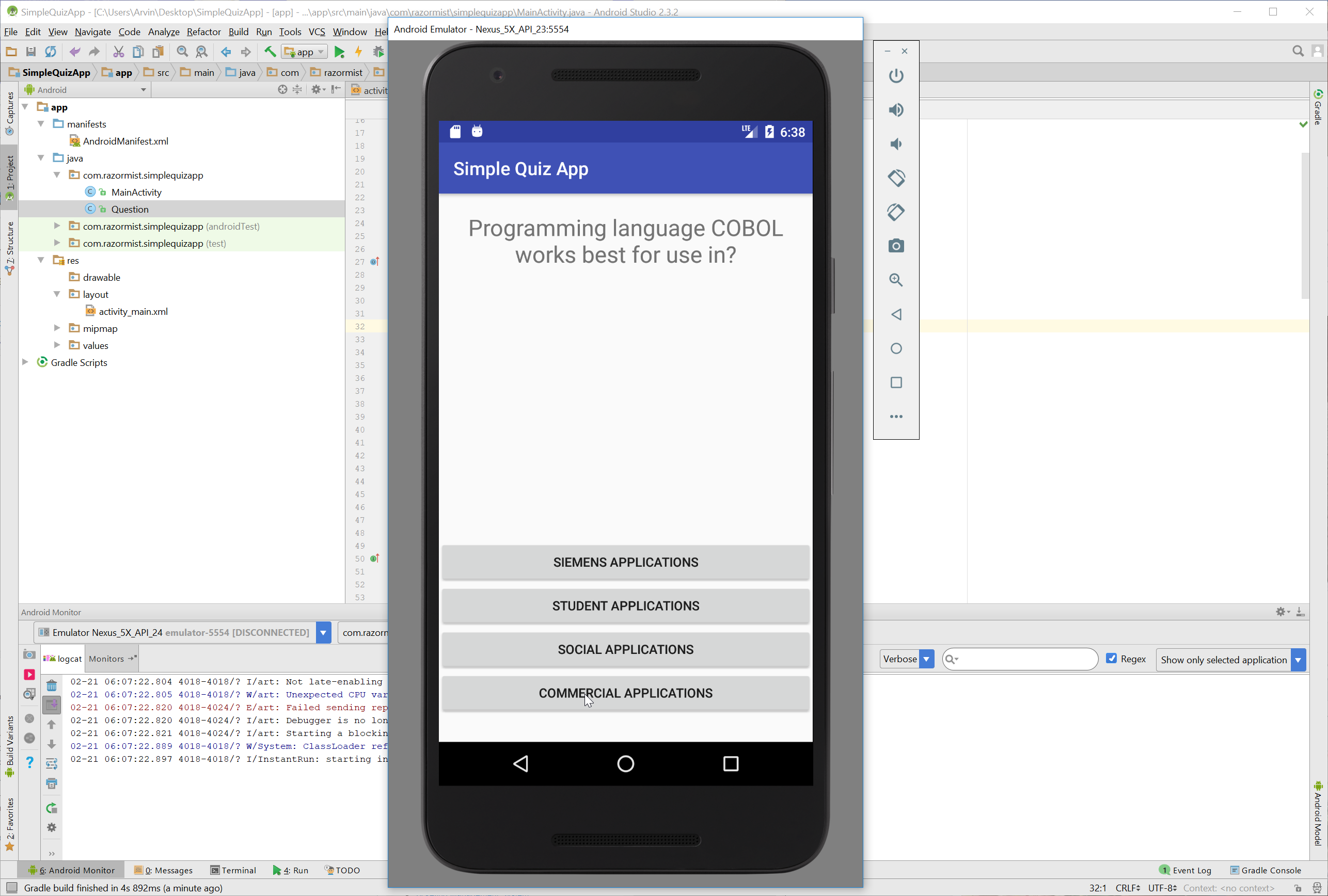 Android App Source Code Example